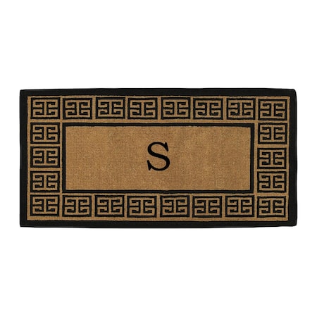 Calloway Mills Monogram Door Mat, Black, Natural, 18 in W x 30 in L 180091830S
